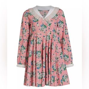 Batsheva Harper Ruffle-Trim Babydoll Dress Size 4